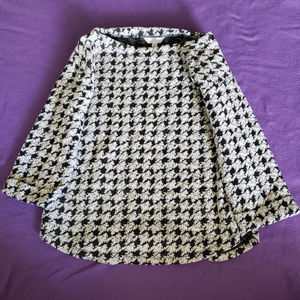 Black and White Houndstooth Top